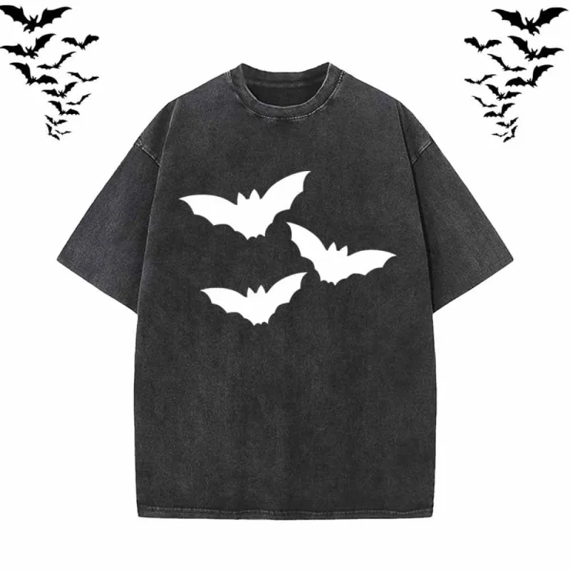 Simple Three Bat Halloween Short Sleeve T-shirt sold by GTHIC