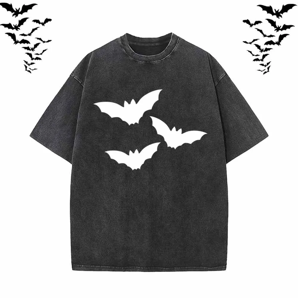 Simple Three Bat Halloween Short Sleeve T-shirt sold by GTHIC