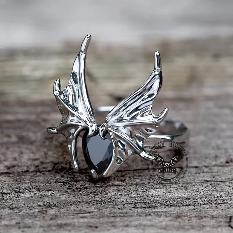 Dark Bat Alloy Gothic Adjustable Ring sold by GTHIC product image thumbnail 4