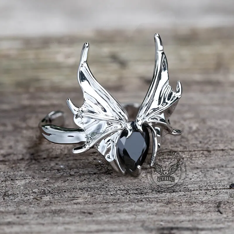 Dark Bat Alloy Gothic Adjustable Ring sold by GTHIC product image thumbnail 5