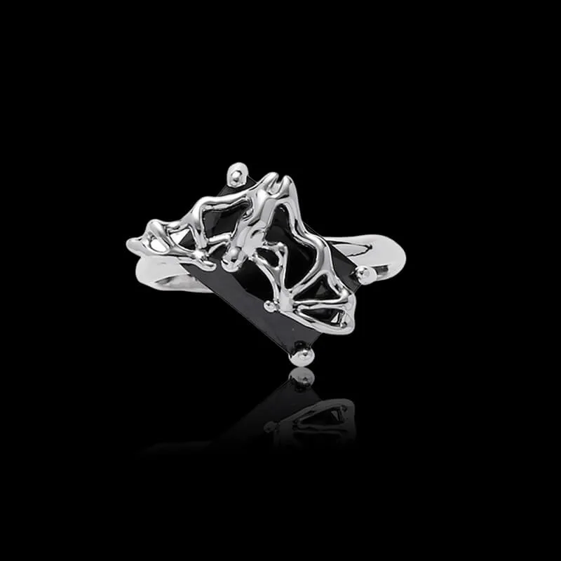 Dark Bat Alloy Gothic Adjustable Ring sold by GTHIC product image thumbnail 2