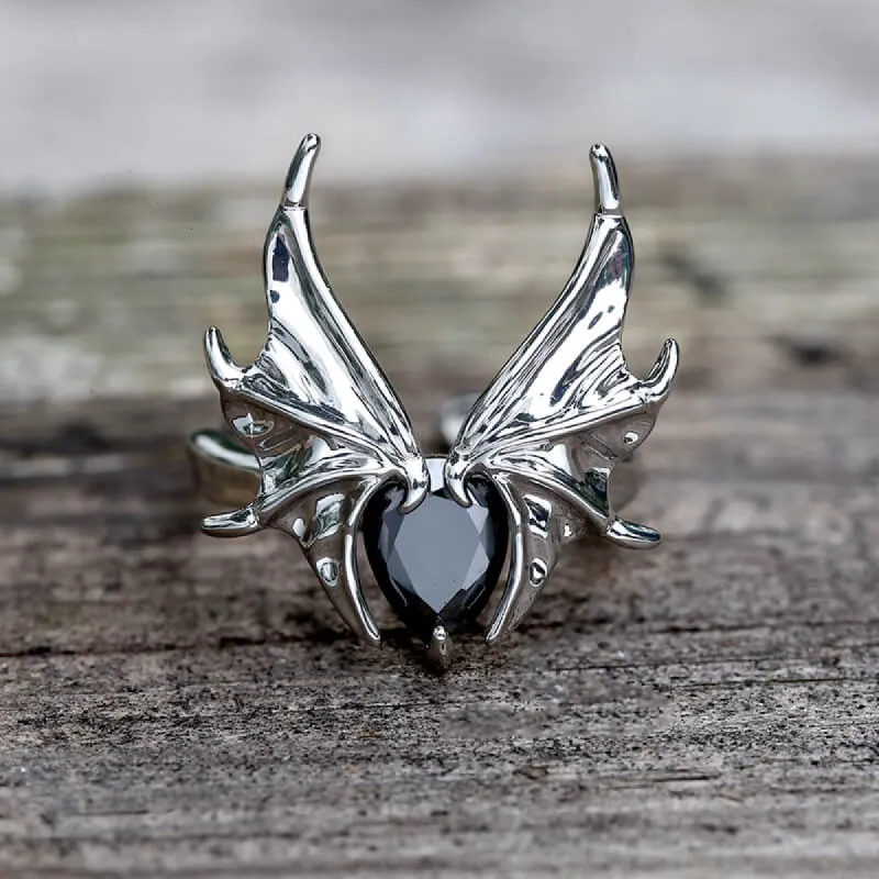 Dark Bat Alloy Gothic Adjustable Ring sold by GTHIC