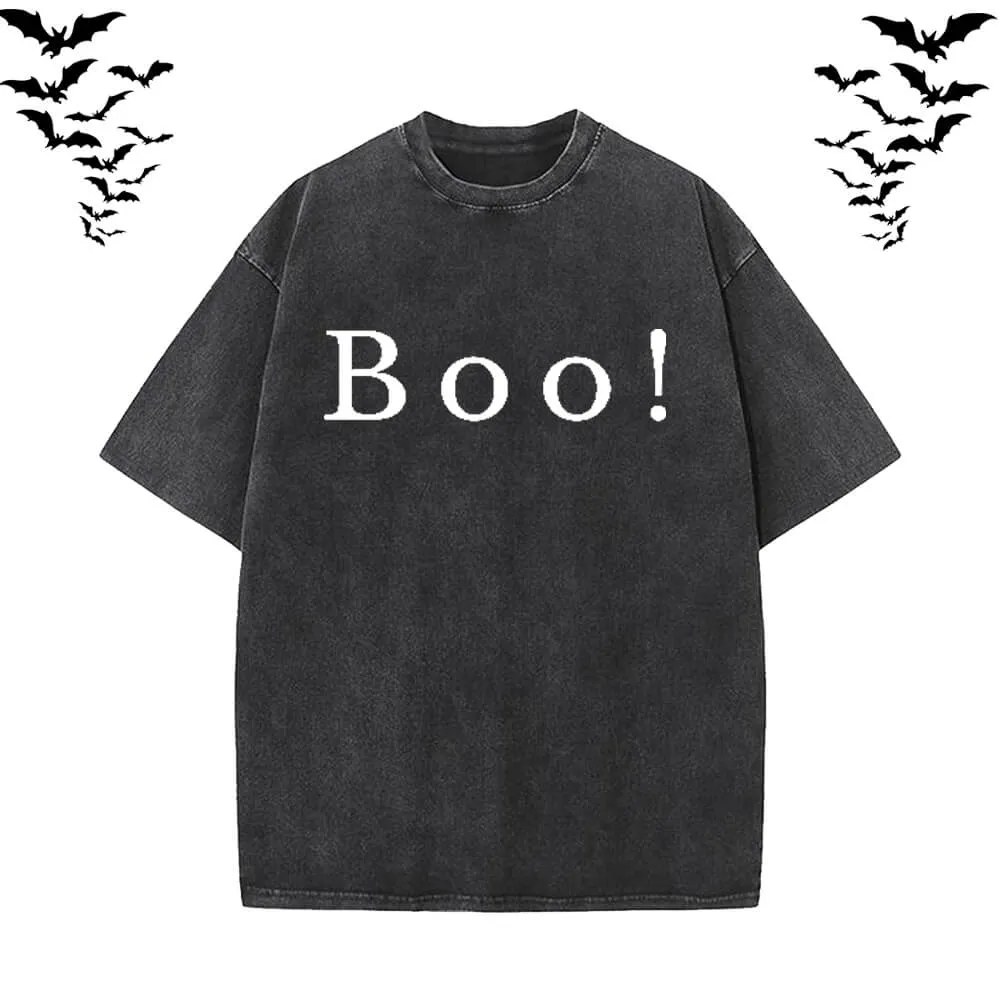 Halloween Boo Vintage Washed T-shirt sold by GTHIC