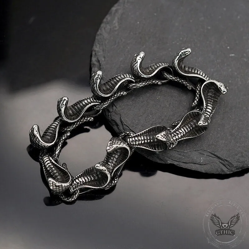Cobra Snake Stainless Steel Bracelet sold by GTHIC product image thumbnail 3