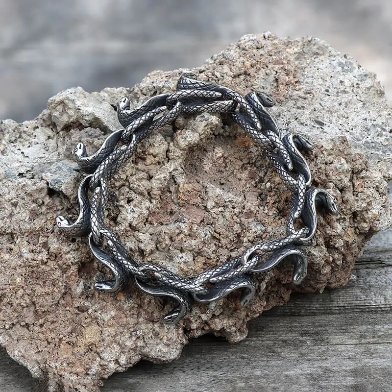 Cobra Snake Stainless Steel Bracelet sold by GTHIC product image thumbnail 4