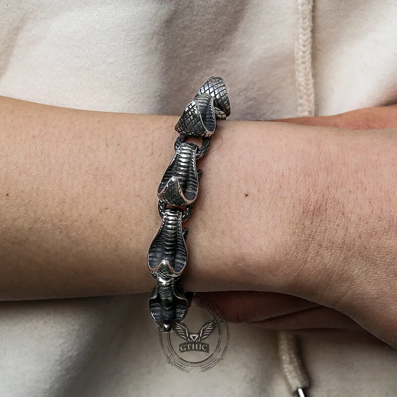 Cobra Snake Stainless Steel Bracelet sold by GTHIC product image thumbnail 2
