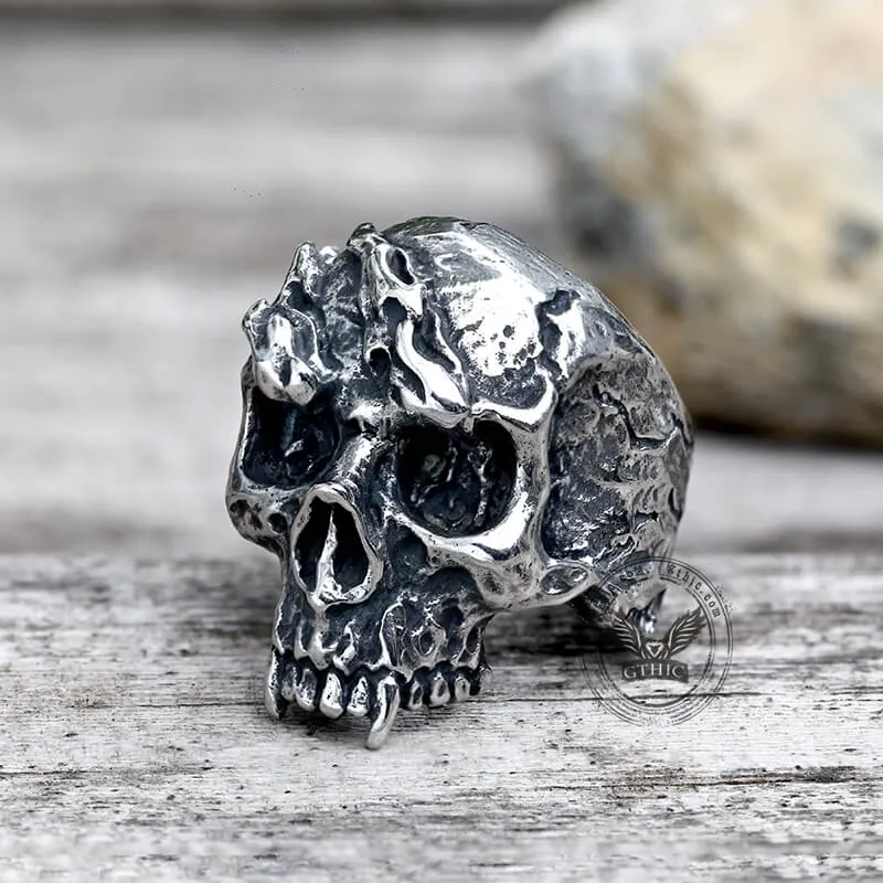 Rise From Ashes Stainless Steel Skull Ring sold by GTHIC product image thumbnail 3