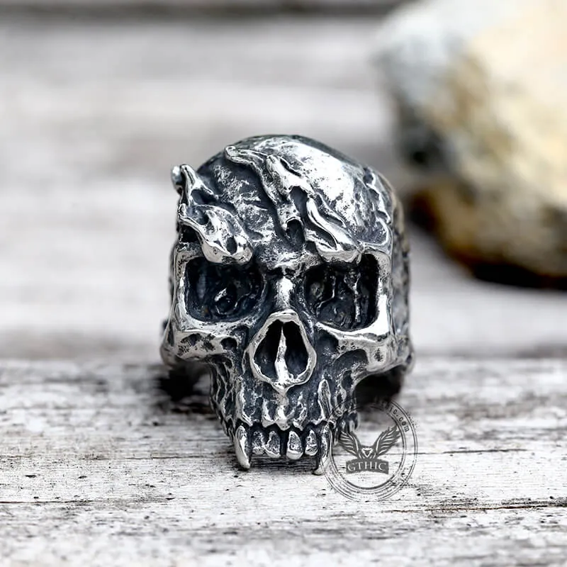 Rise From Ashes Stainless Steel Skull Ring sold by GTHIC product image thumbnail 4