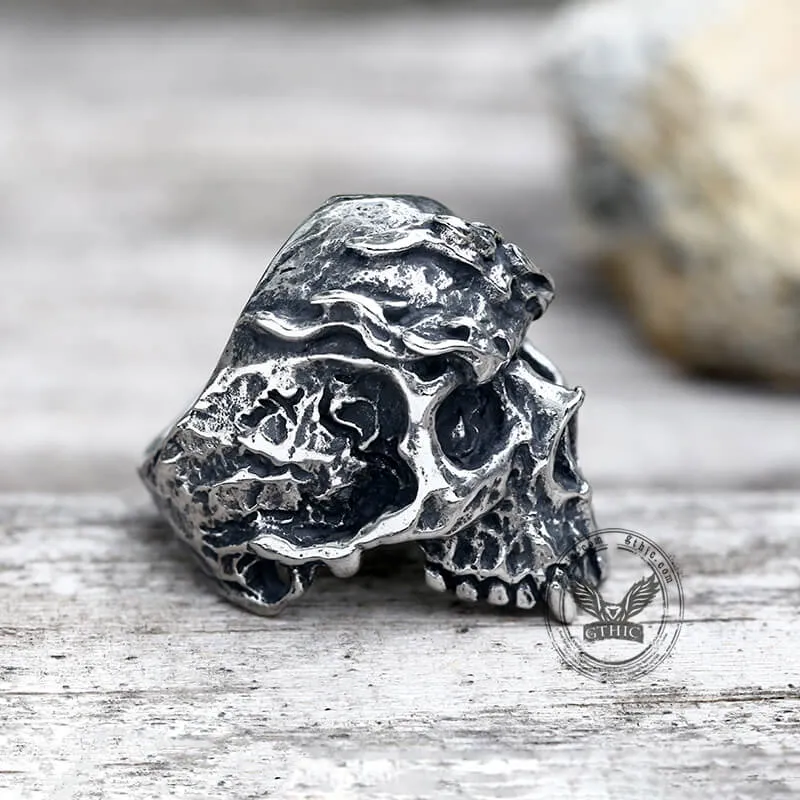 Rise From Ashes Stainless Steel Skull Ring sold by GTHIC product image thumbnail 5