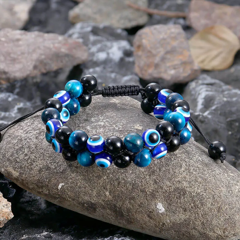 Evil Eye Tiger Eye Stone Beaded Bracelet sold by GTHIC product image thumbnail 5