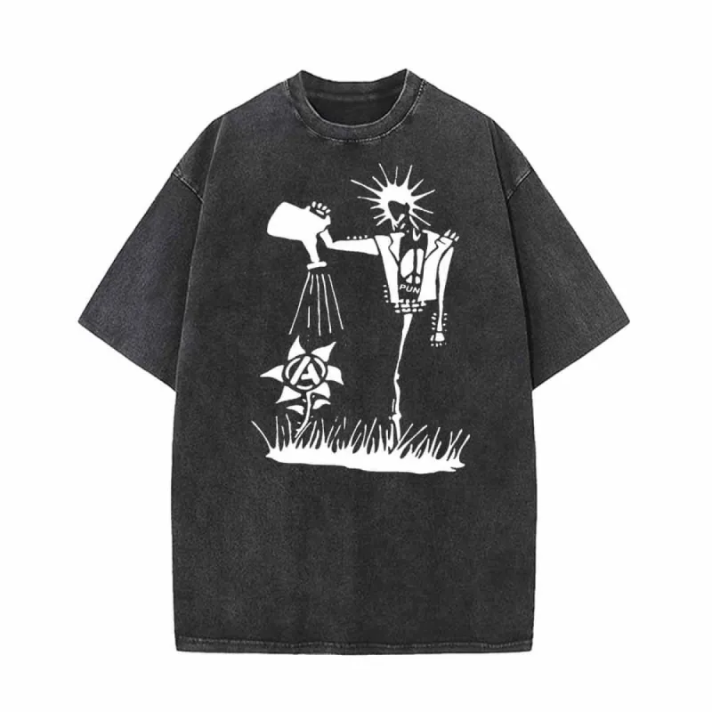 No Gods No Masters Water the Flowers Print T-shirt made by GTHIC