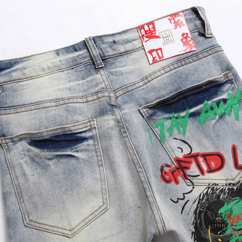 Stylish Flame Cotton Skull Pants sold by GTHIC product image thumbnail 5