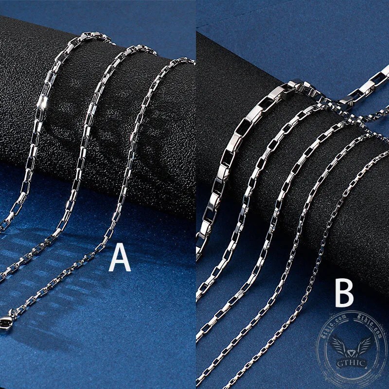 Simple Stainless Steel Box Chain sold by GTHIC product image thumbnail 2
