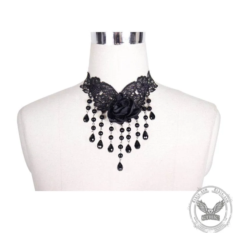 Black Rose Lace Gothic Choker sold by GTHIC product image thumbnail 2