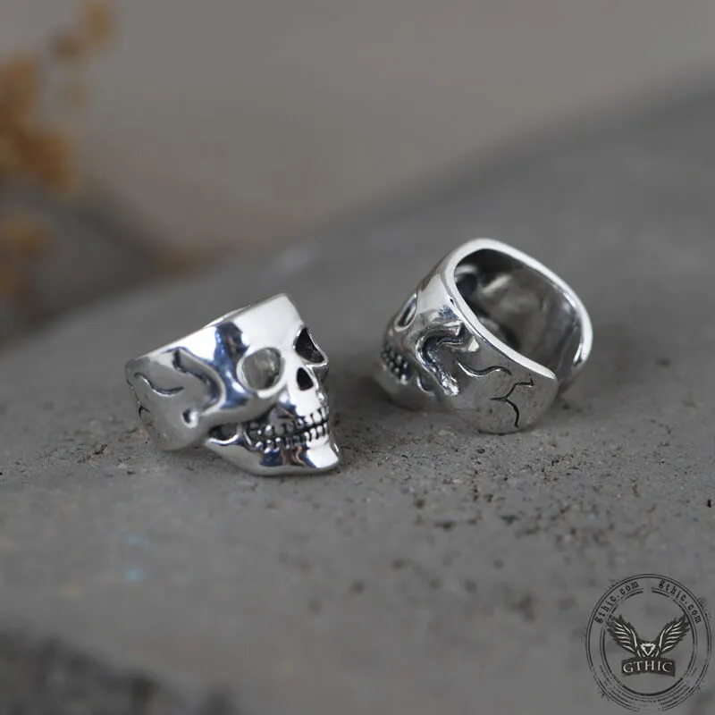 Punk Skull Sterling Silver Ear Cuffs sold by GTHIC product image thumbnail 5