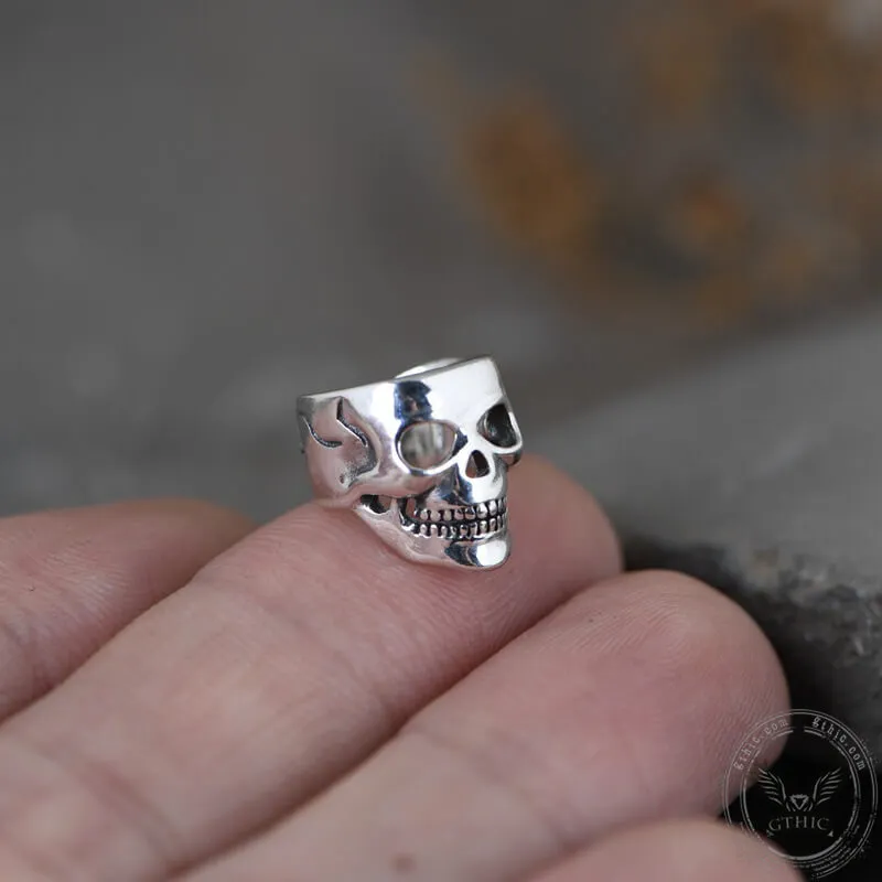 Punk Skull Sterling Silver Ear Cuffs sold by GTHIC product image thumbnail 3