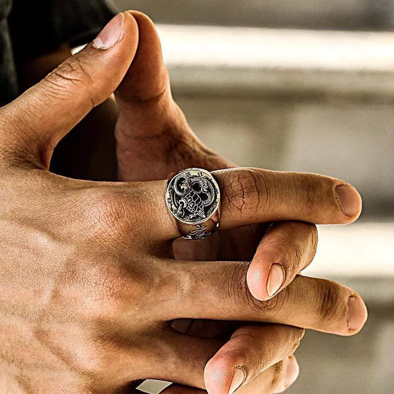 Chinese Four Symbols Sterling Silver Ring sold by GTHIC product image thumbnail 5