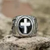 Retro Cross Stainless Steel Religious Ring sold by GTHIC
