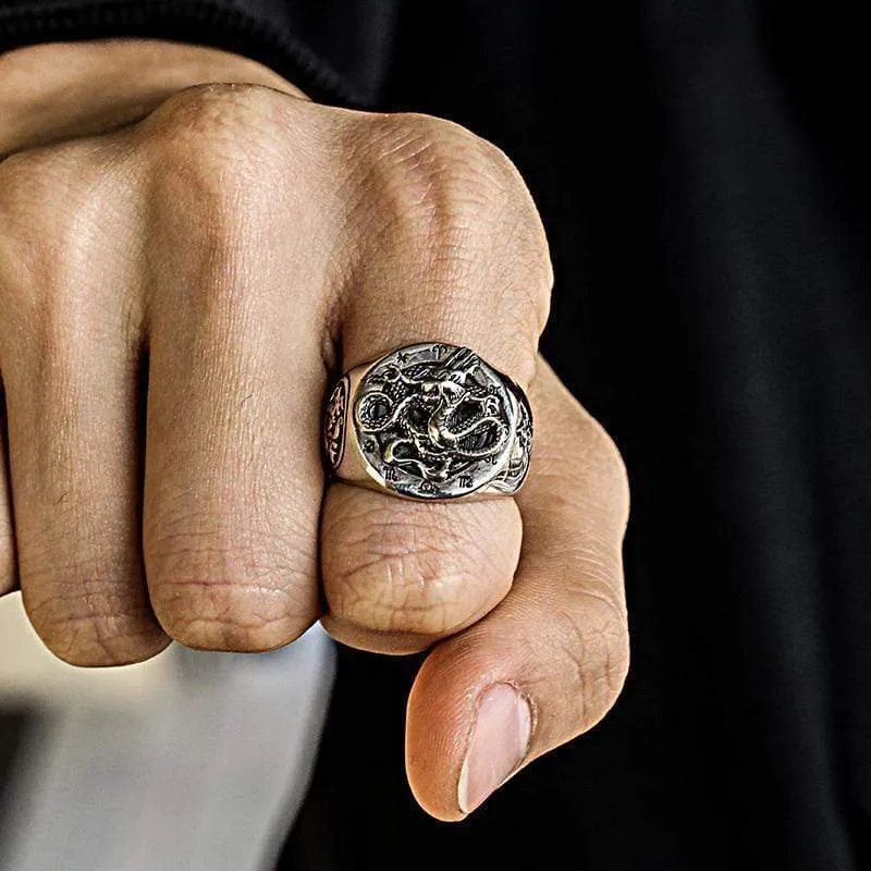 Chinese Four Symbols Sterling Silver Ring sold by GTHIC product image thumbnail 3