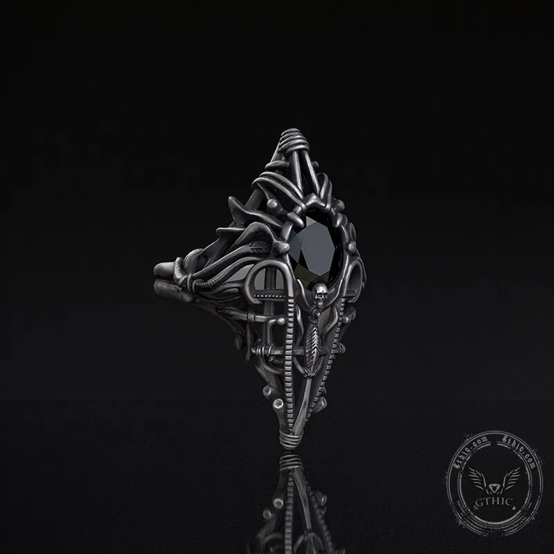 Gothic Skeleton Treasure Sterling Silver Ring sold by GTHIC product image thumbnail 3