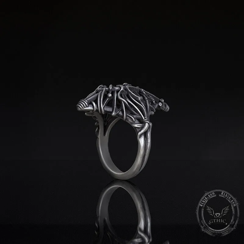 Gothic Skeleton Treasure Sterling Silver Ring sold by GTHIC product image thumbnail 5