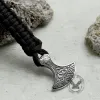 Viking Axe Valknut Stainless Steel Paracord Bracelet sold by GTHIC