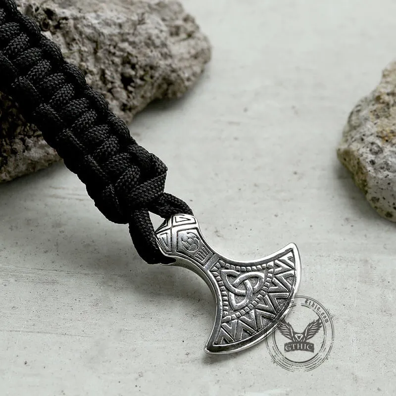 Viking Axe Valknut Stainless Steel Paracord Bracelet sold by GTHIC product image thumbnail 5