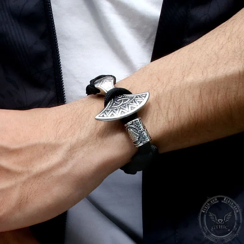 Viking Axe Valknut Stainless Steel Paracord Bracelet sold by GTHIC product image thumbnail 2