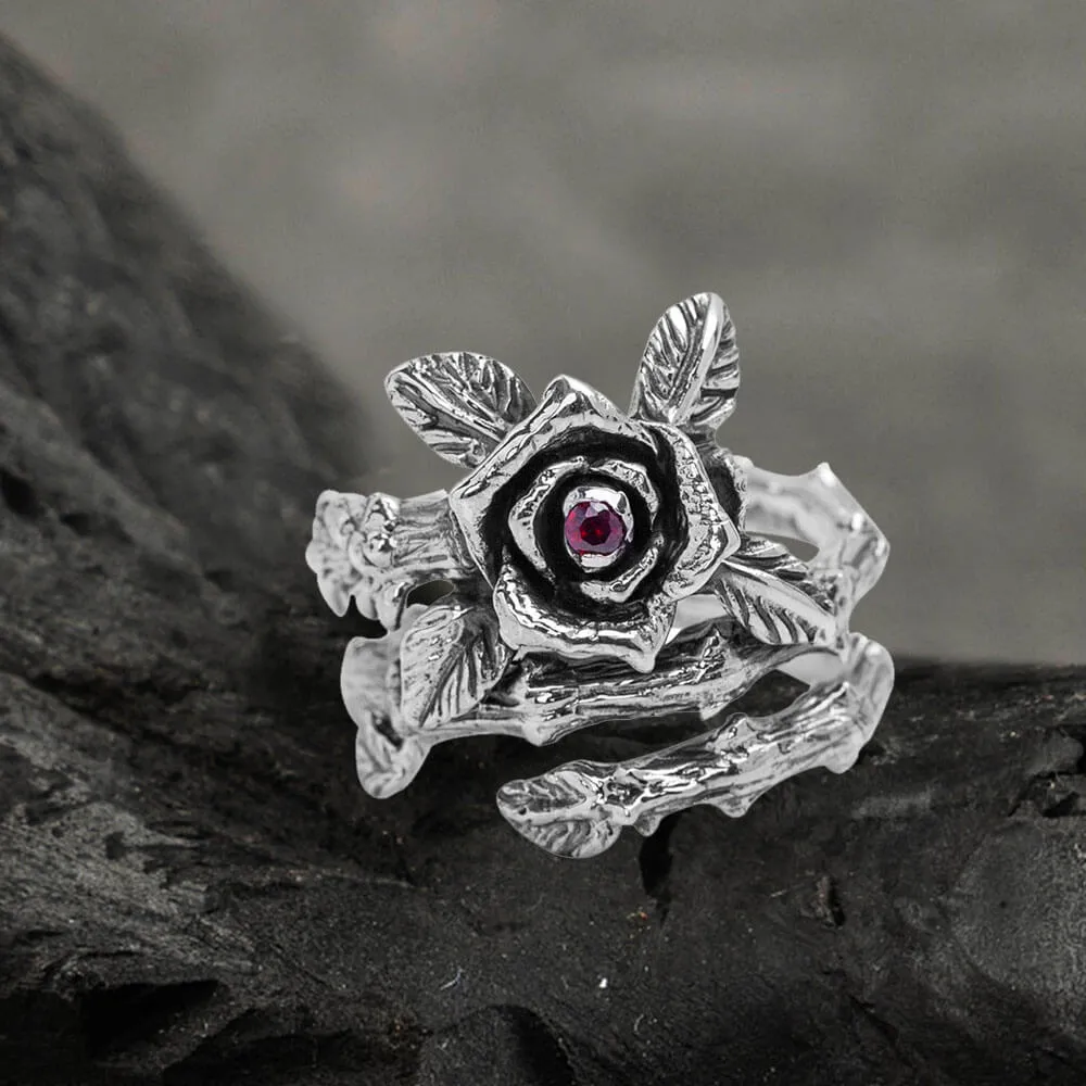 Gothic Rose Sterling Silver Ring sold by GTHIC