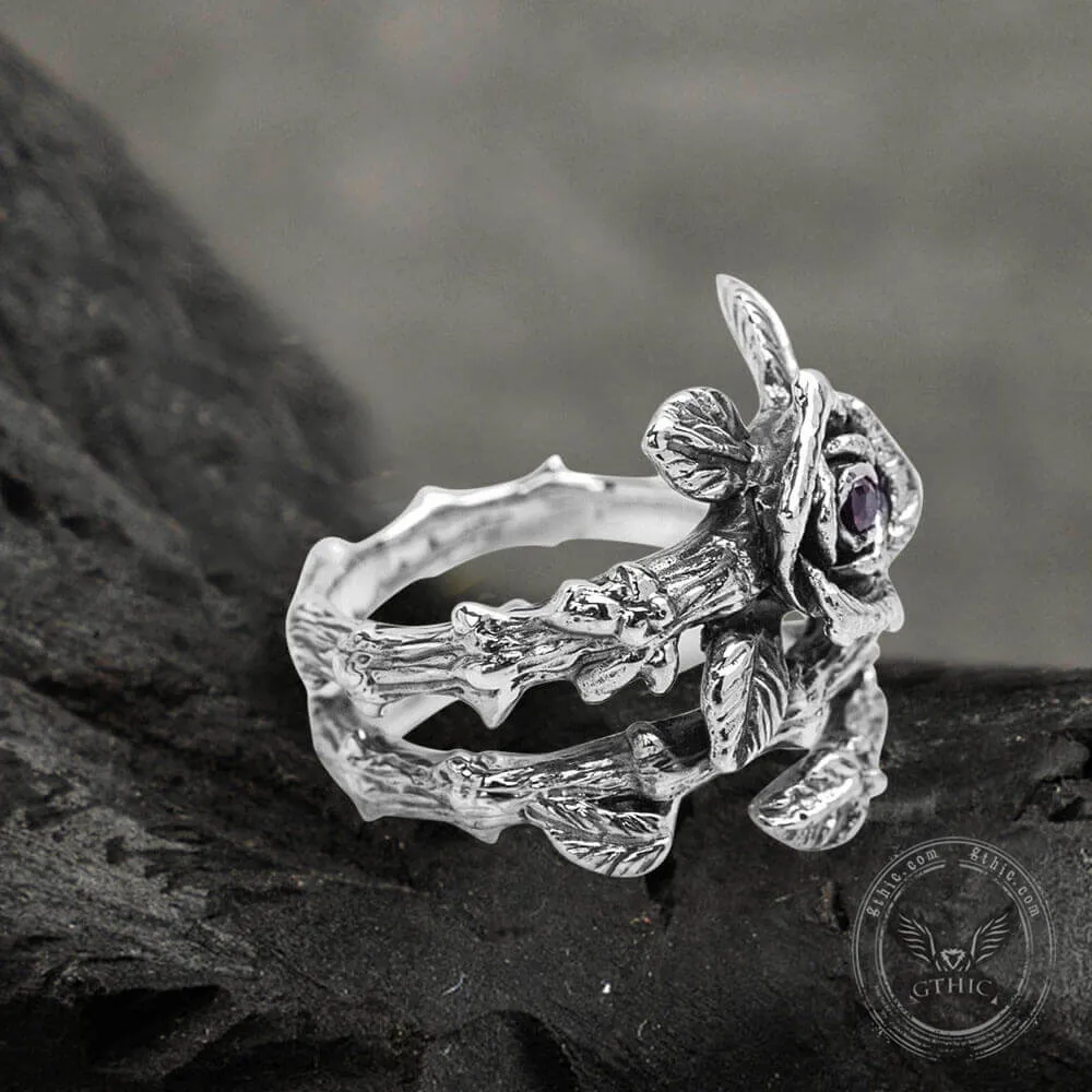Gothic Rose Sterling Silver Ring sold by GTHIC product image thumbnail 2