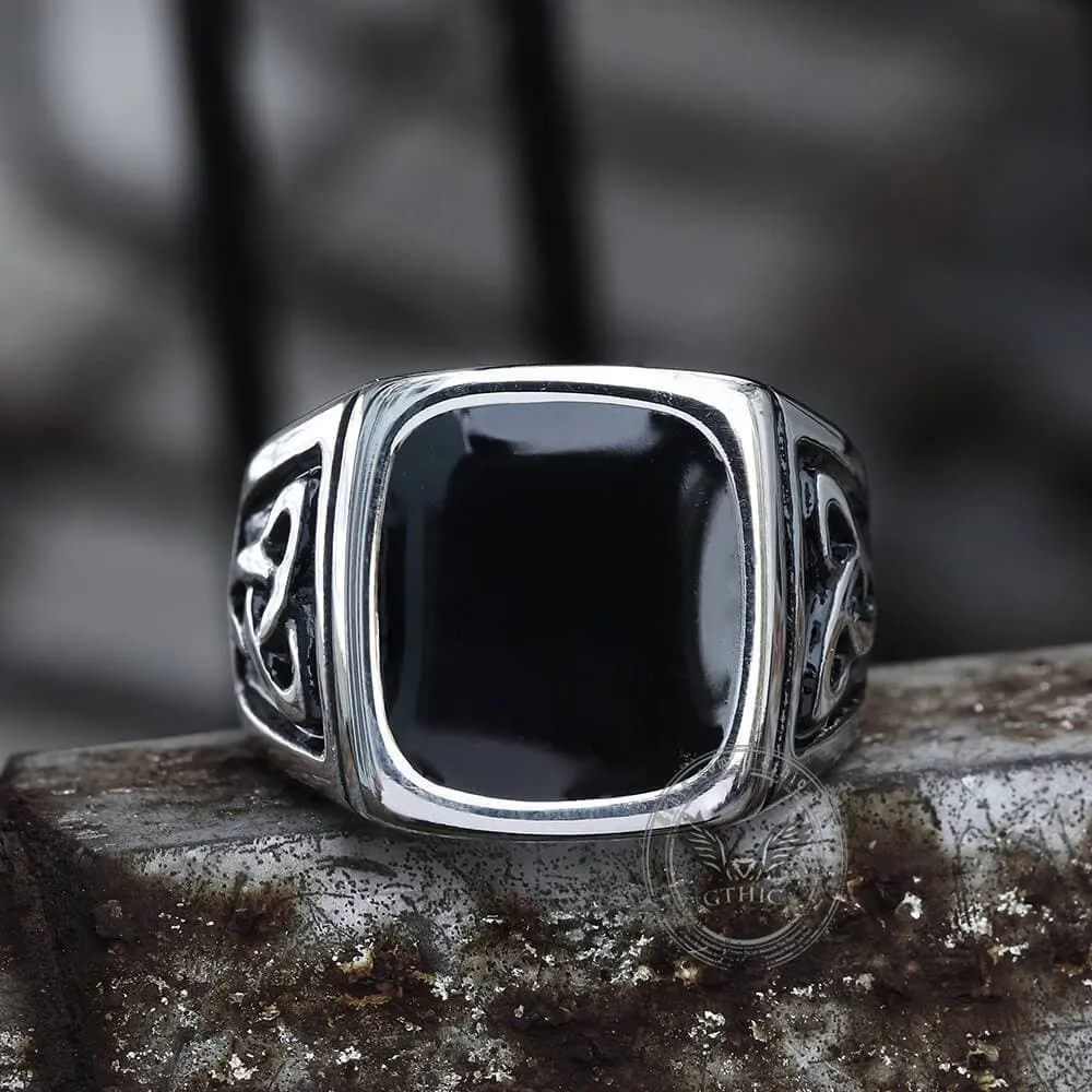 Viking Celtic Knots Stainless Steel Square Ring sold by GTHIC product image thumbnail 5