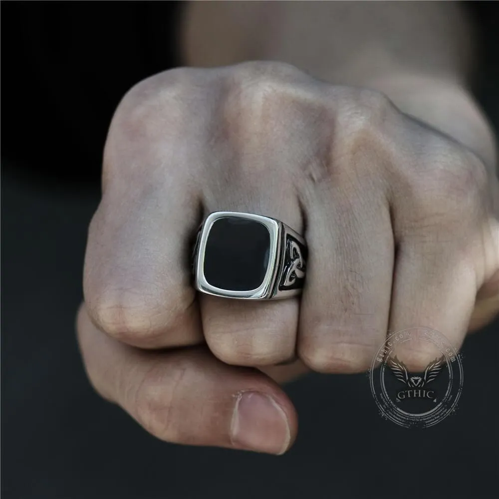 Viking Celtic Knots Stainless Steel Square Ring sold by GTHIC product image thumbnail 2