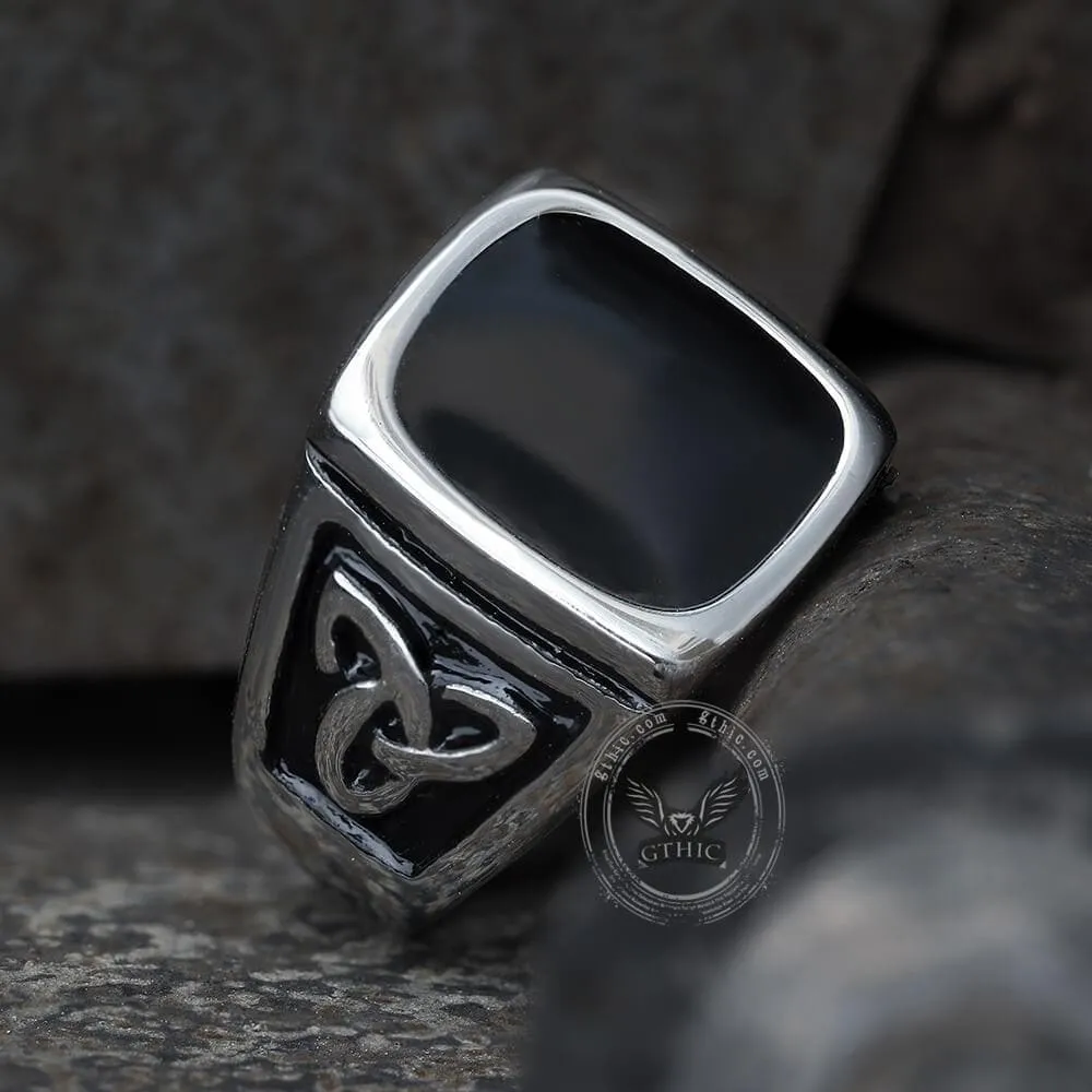 Viking Celtic Knots Stainless Steel Square Ring sold by GTHIC product image thumbnail 4