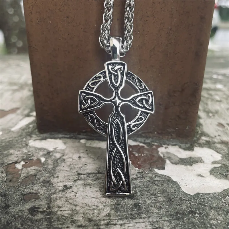 Viking Celtic Cross Stainless Steel Pendant sold by GTHIC