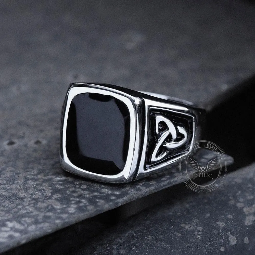 Viking Celtic Knots Stainless Steel Square Ring sold by GTHIC product image thumbnail 3