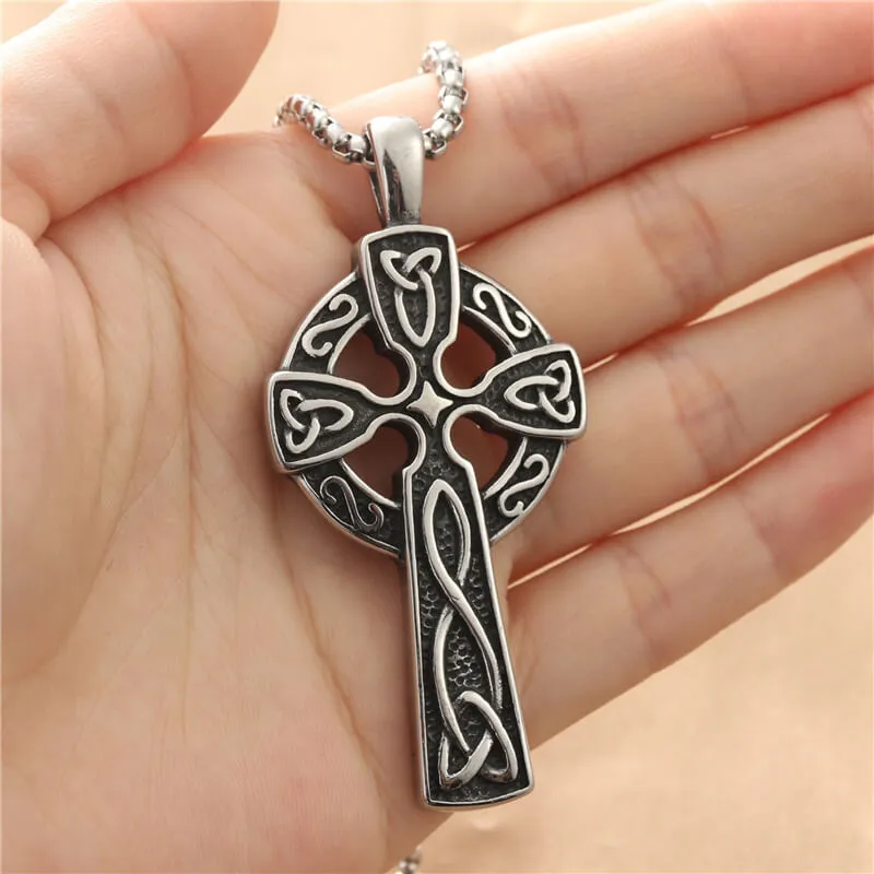 Viking Celtic Cross Stainless Steel Pendant sold by GTHIC product image thumbnail 2