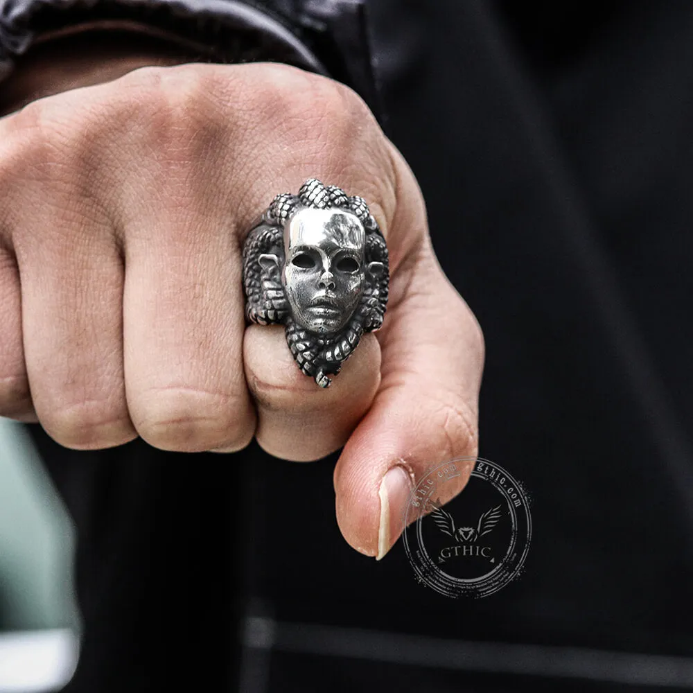 Venomous Medusa Stainless Steel Mythology Ring sold by GTHIC product image thumbnail 2