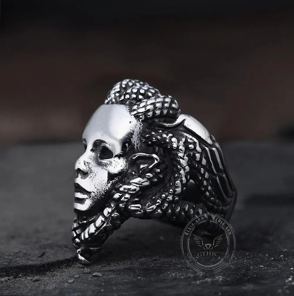 Venomous Medusa Stainless Steel Mythology Ring sold by GTHIC product image thumbnail 3