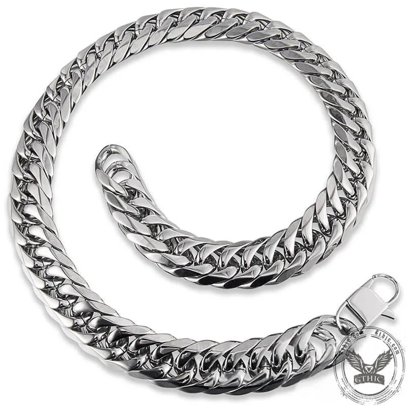 Heavy Polished Cuban Link Chain Stainless Steel Men's Necklace sold by GTHIC product image thumbnail 4