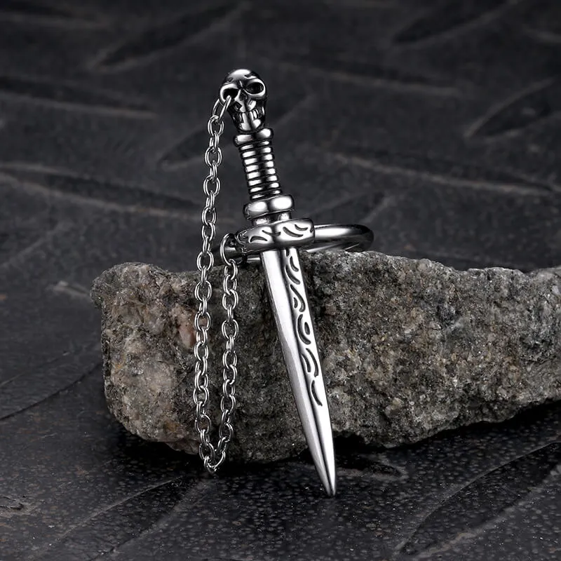 Gothic Sword Hollow Rope Stainless Steel Ring Set sold by GTHIC