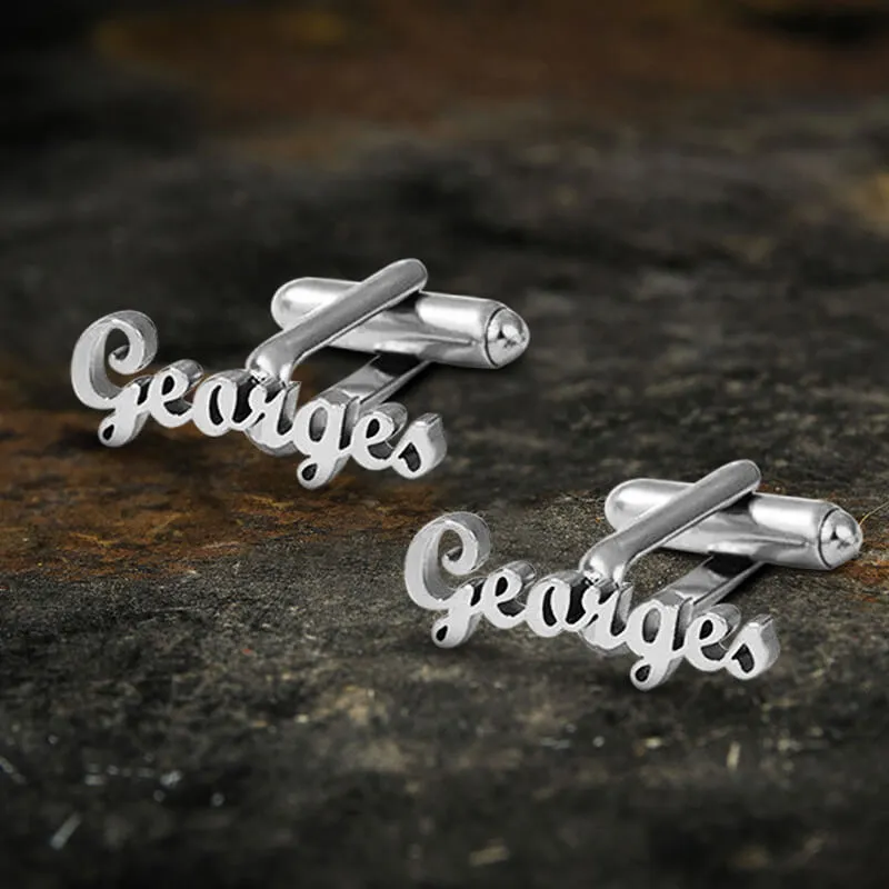 Personalized Stainless Steel Name Cufflinks sold by GTHIC product image thumbnail 2