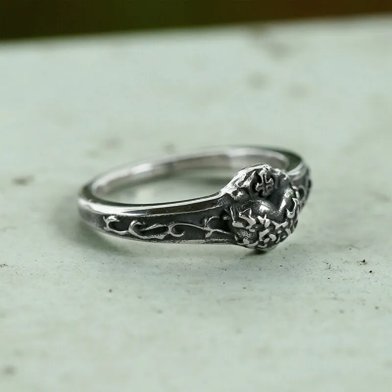 Retro Sacred Heart Of Jesus Stainless Steel Ring sold by GTHIC