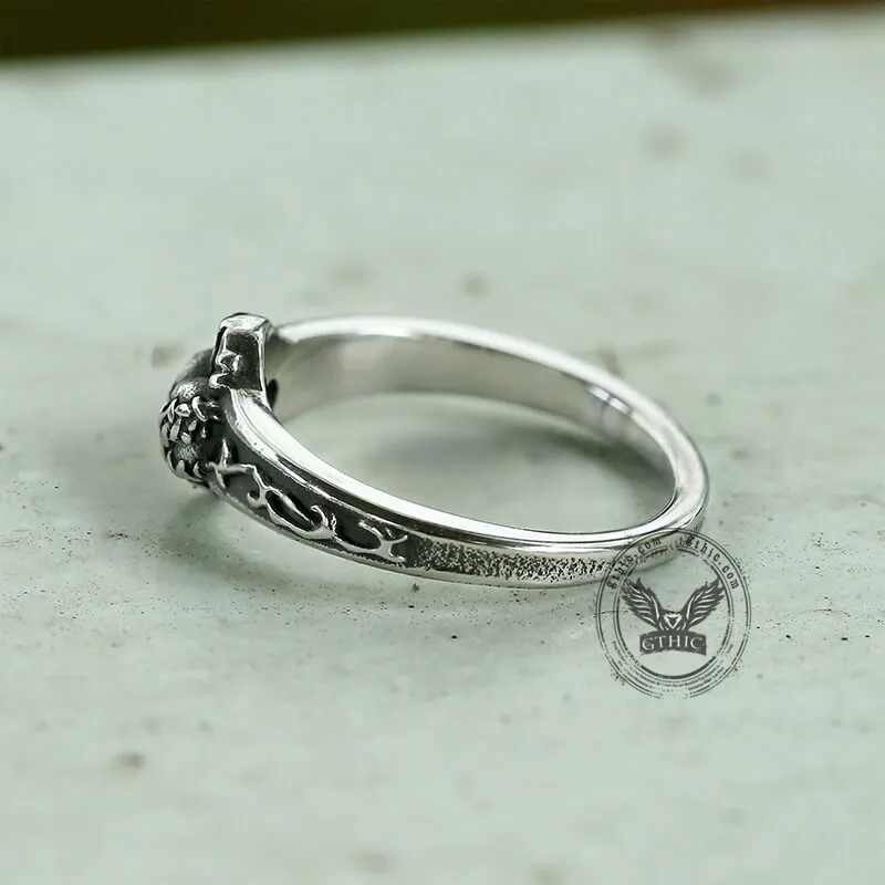 Retro Sacred Heart Of Jesus Stainless Steel Ring sold by GTHIC product image thumbnail 4