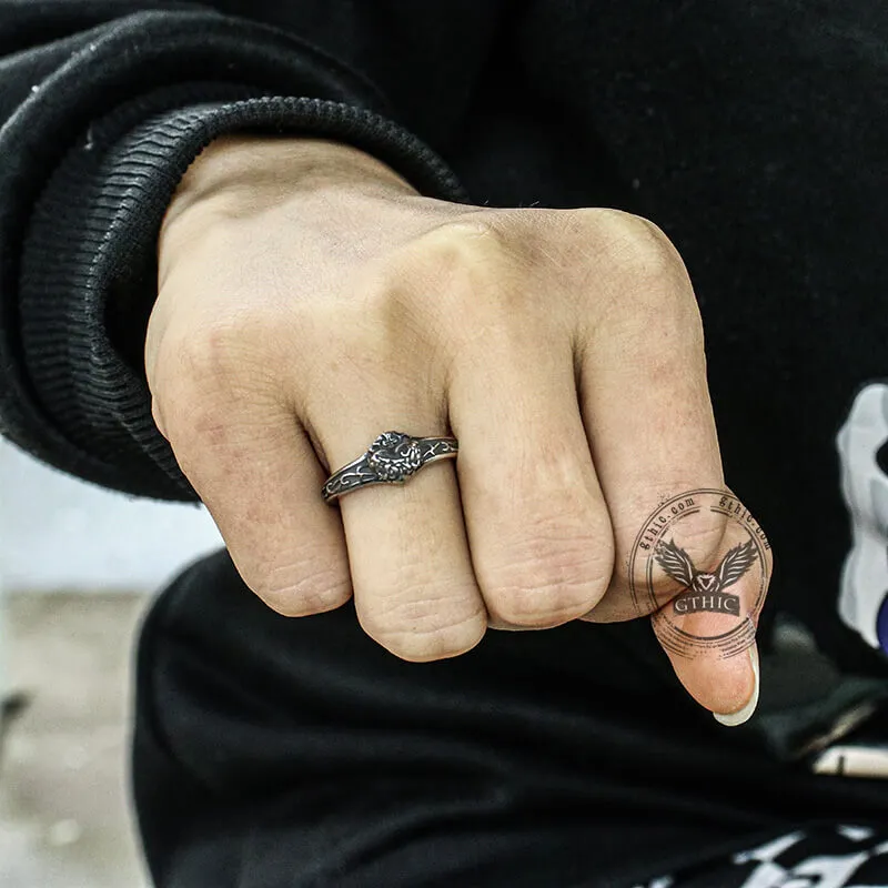 Retro Sacred Heart Of Jesus Stainless Steel Ring sold by GTHIC product image thumbnail 2