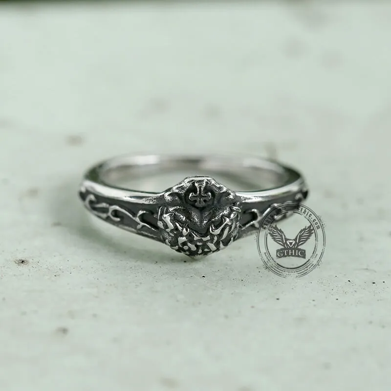 Retro Sacred Heart Of Jesus Stainless Steel Ring sold by GTHIC product image thumbnail 3