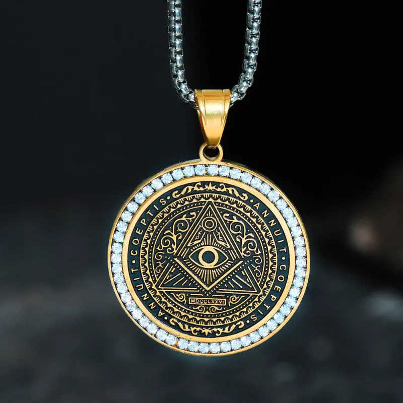 Freemason All-seeing Eye Stainless Steel Pendant sold by GTHIC