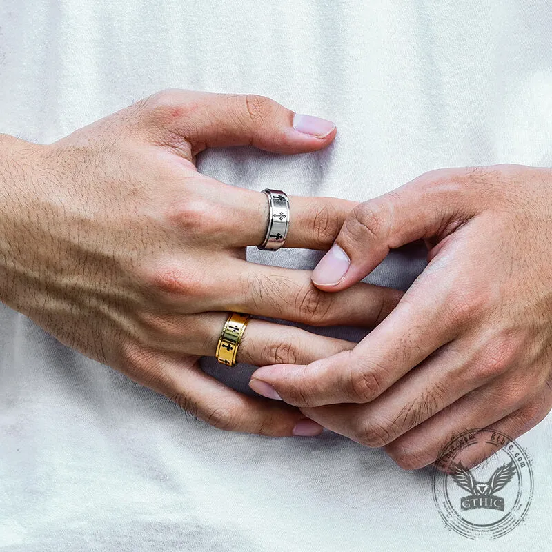 Simple Cross Stainless Steel Spinner Ring sold by GTHIC product image thumbnail 3