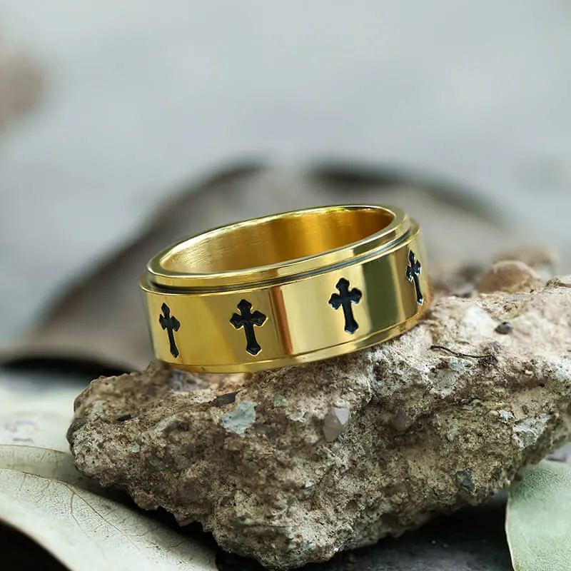 Simple Cross Stainless Steel Spinner Ring sold by GTHIC product image thumbnail 5