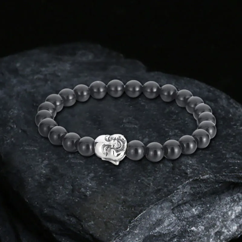 Buddha Statue Stainless Steel Bead Bracelet sold by GTHIC product image thumbnail 4
