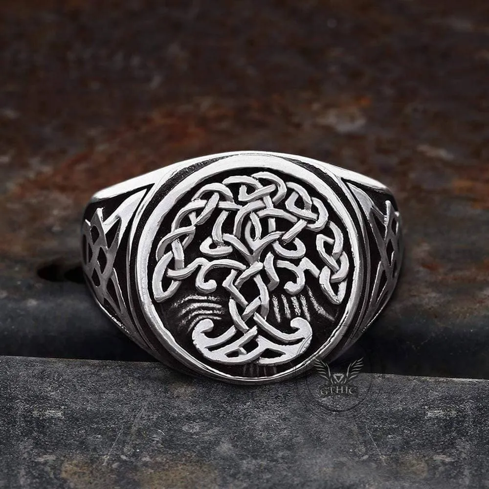 Tree of Life Celtics Stainless Steel Viking Ring sold by GTHIC